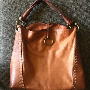 Brown/tan BCBGMAXAZRIA LEATHER purse